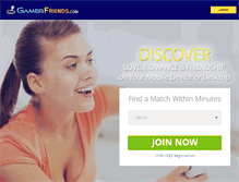 Tablet Screenshot of gamerfriends.com